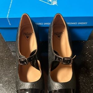 John Fluevog black leather shoes